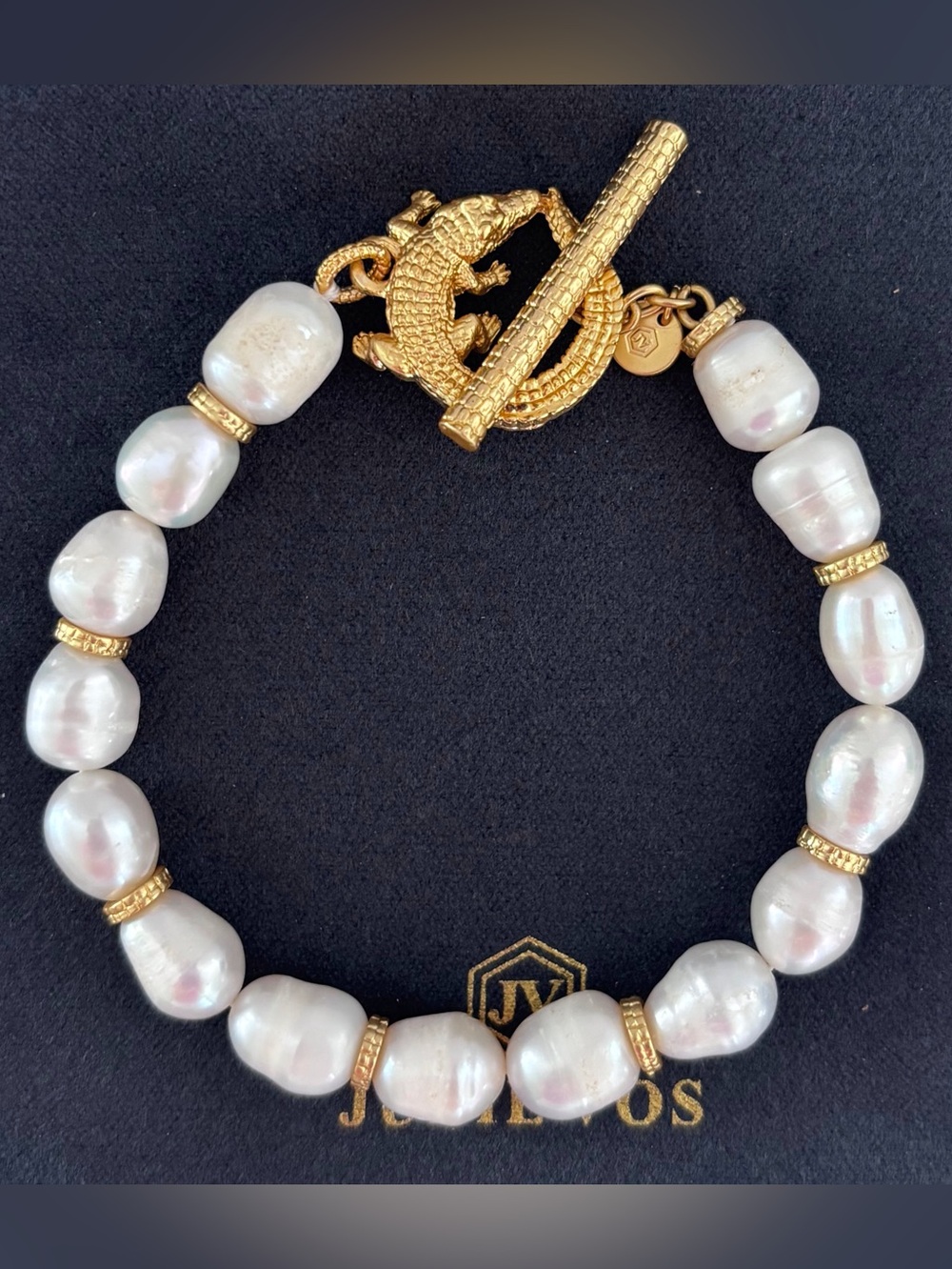 NWOT Julie Vos Alligator Pearl Bracelet